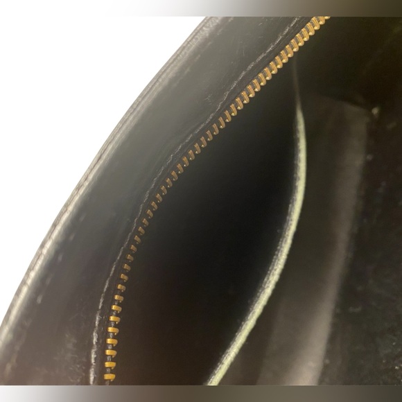 Louis Vuitton Black Epi Leather Zippered Pouch / Clutch